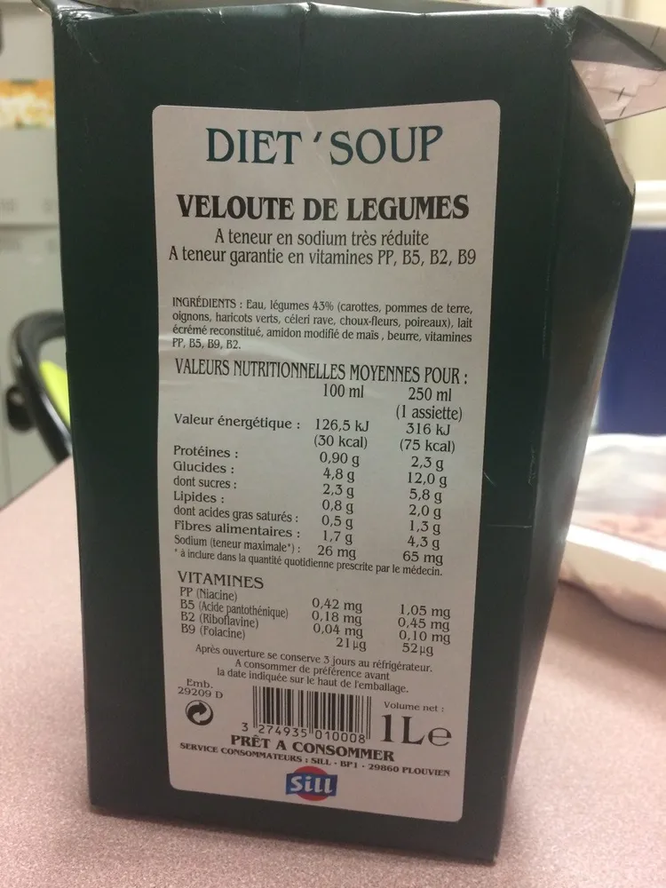 Veloute De Légumes Pauvre En Sel
