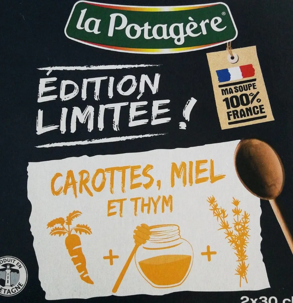 Soupe carottes miel et thym