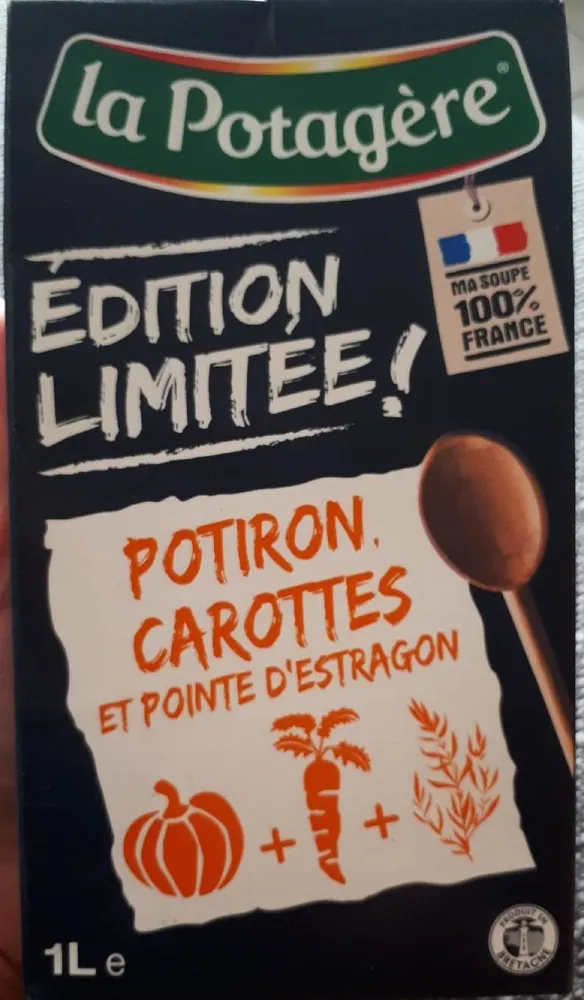 Soupe Potiron Carottes et pointe d'estragon