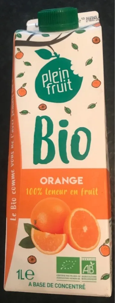 Jus d'oange bio