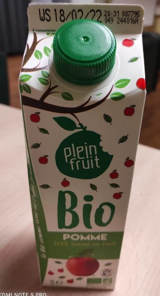Pur jus de pomme bio