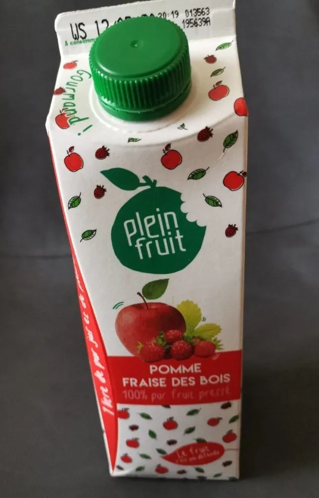 100% pur fruit pressé - Pomme fraise des bois