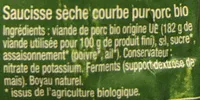 Saucisse seche d'Ardeche bio CHAILLOT
