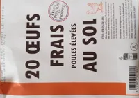 20 ŒUFS FRAIS POULES ÉLEVÉES AU SOL
