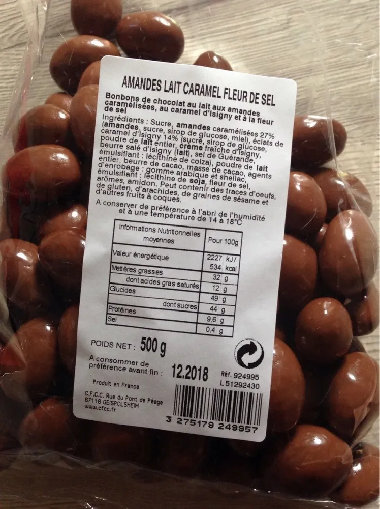 Amandes lait caramel fleur de sel