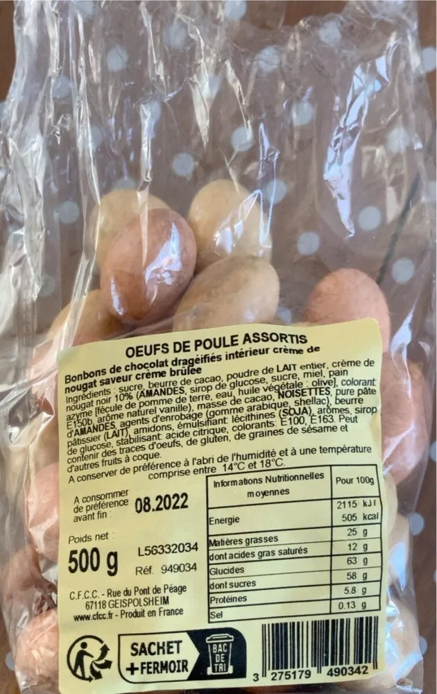 Oeufs de poule assortis