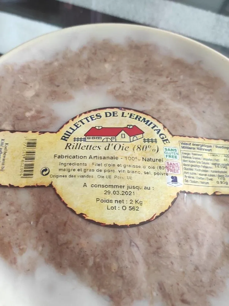 Rillette doie