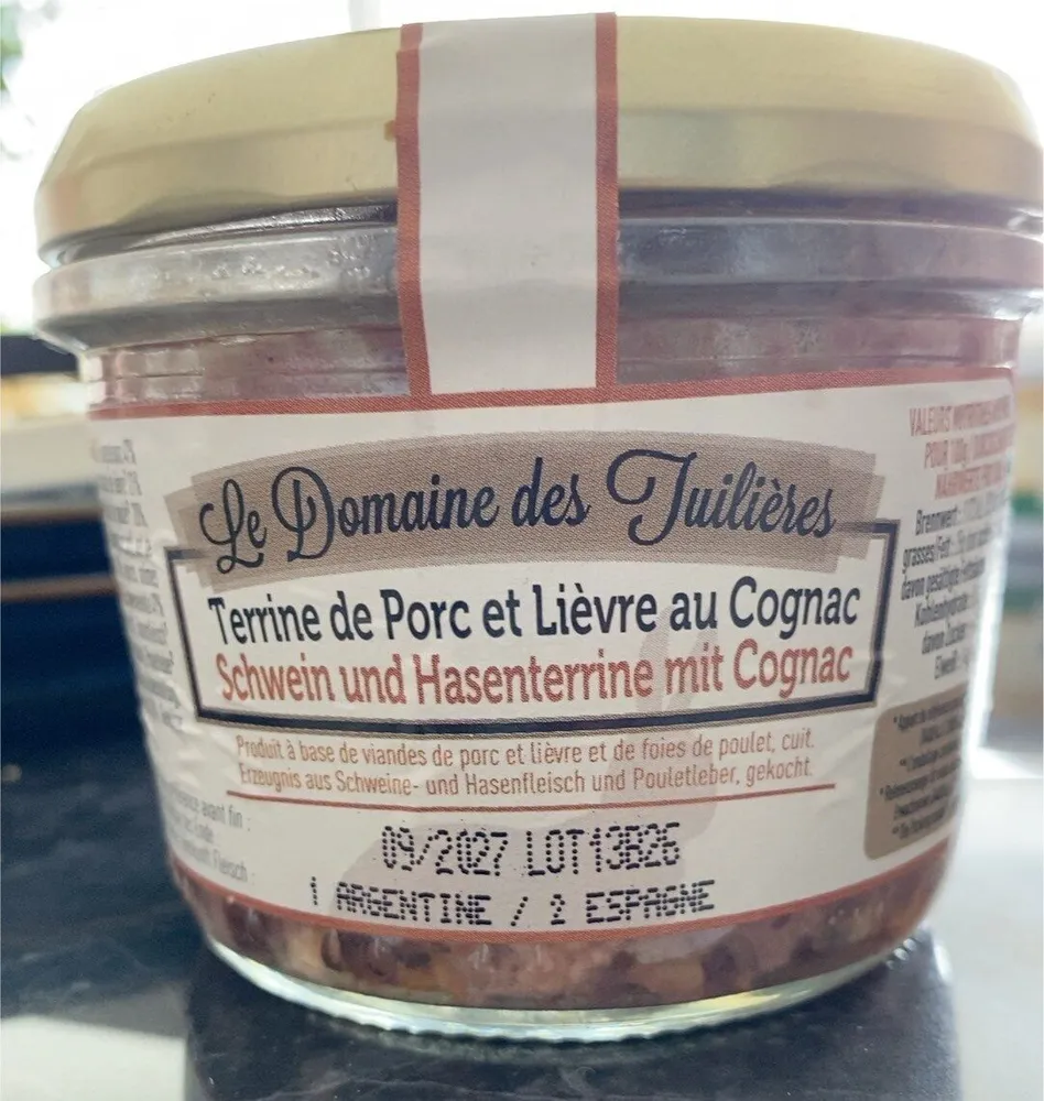Terrine de Porc et Lièvre au Cognac