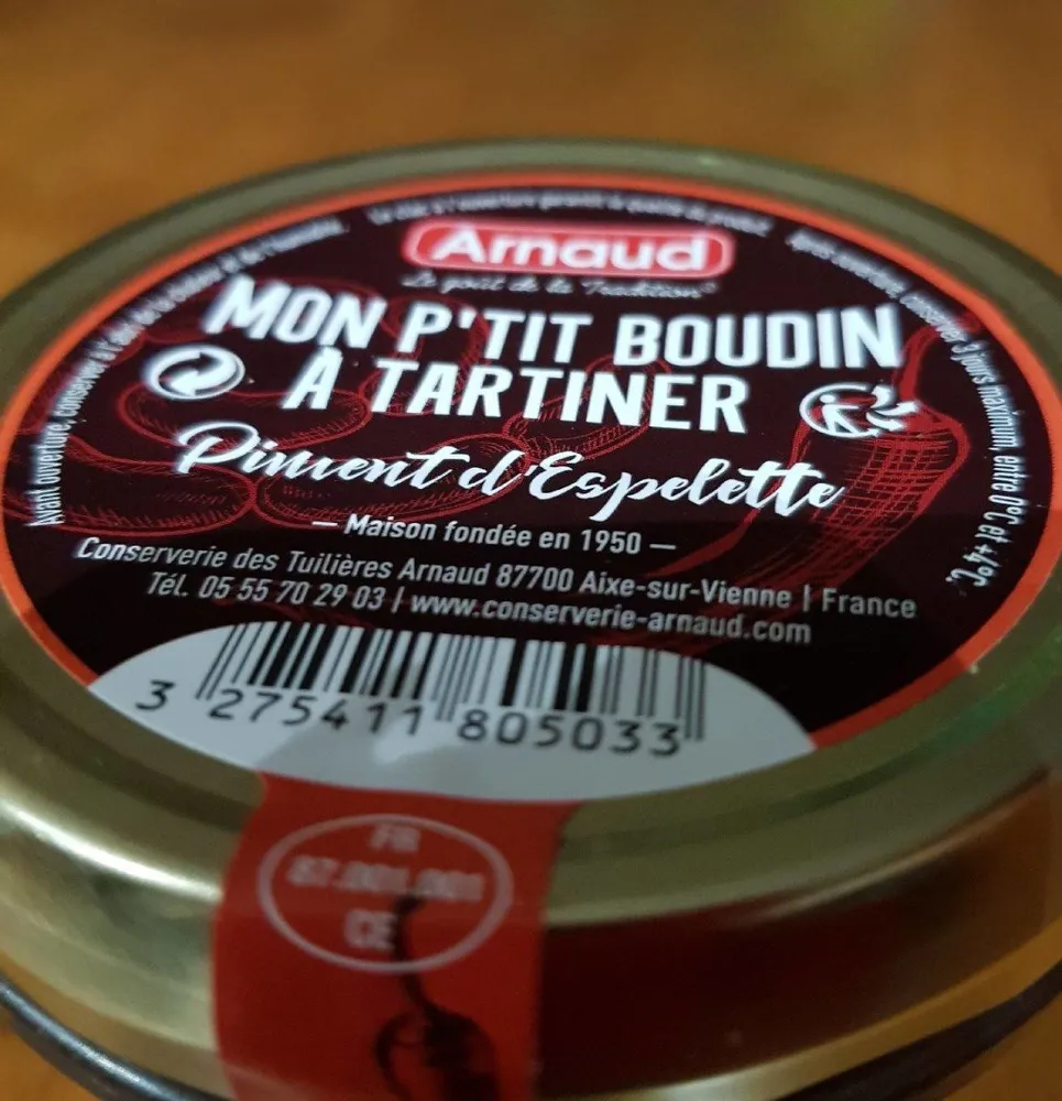 Boudin a tartiner au moment d espelette