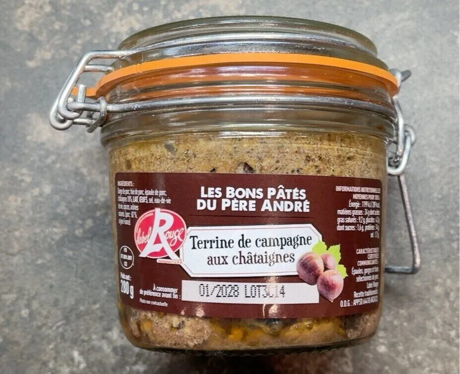 Terrine de campagne aux chataignes