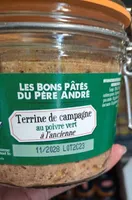 Terrine de campagne au poivre vert à l’ancienne