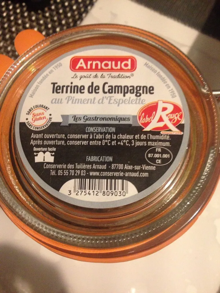 Terrine de Campagne au piment d'espelette