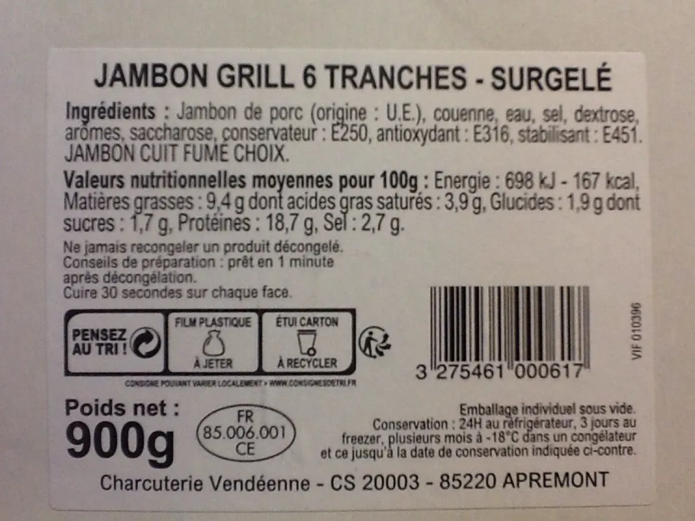 Jambon grill