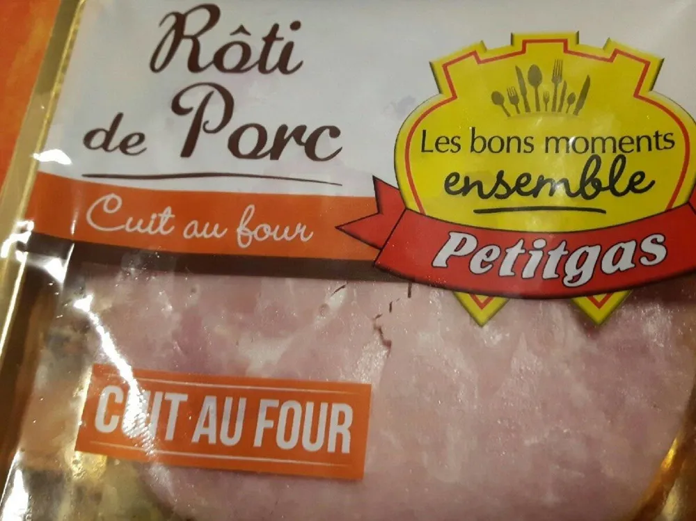 Roti de porc cuit dore au four PETITGAS, 4 tranches