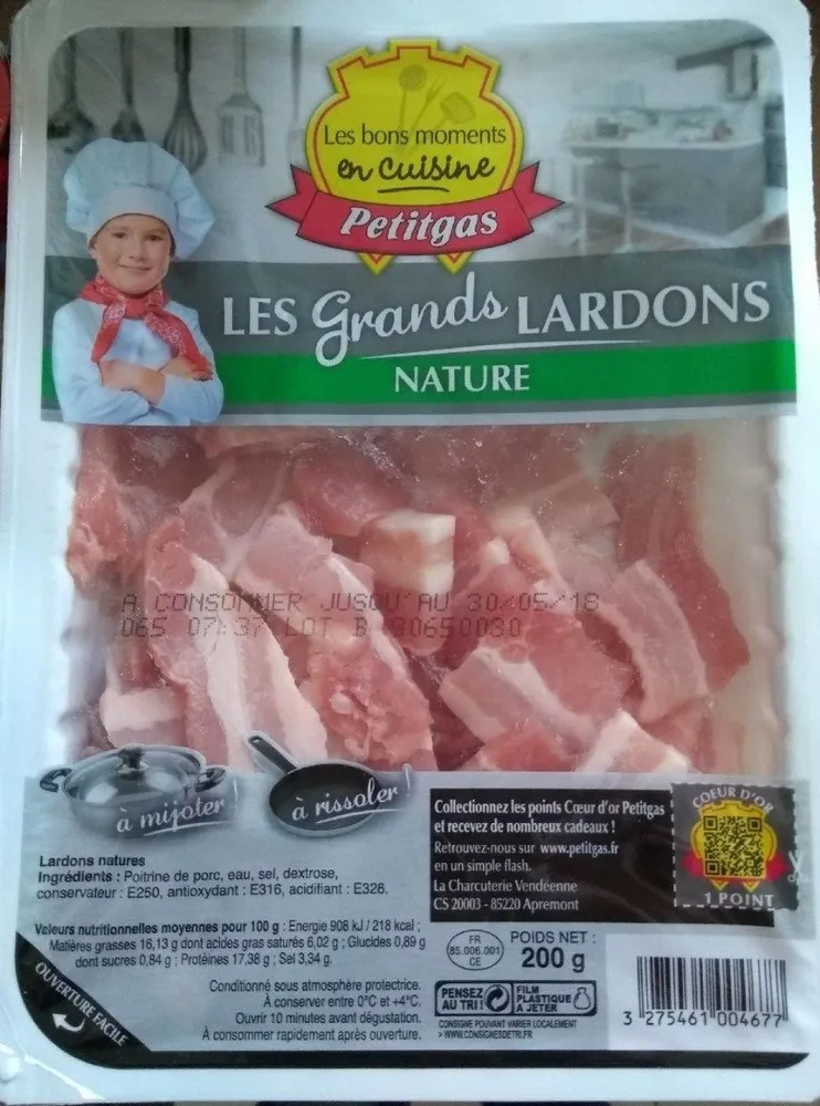 Les Grands lardons nature