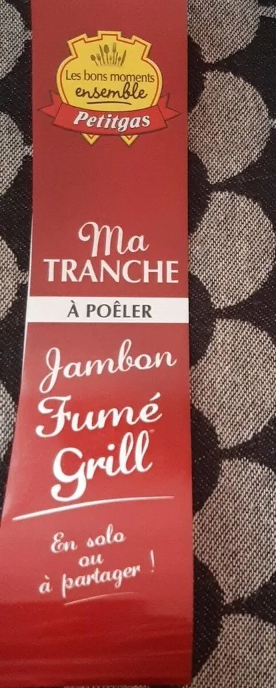 Tranche de jambon fumé à poêler