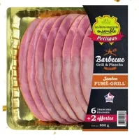 Jambon fumé-grill 6 tranches + 2 gratuites