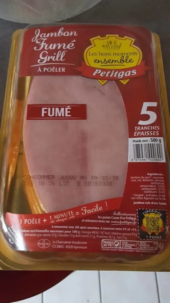 Jambon fumé grill
