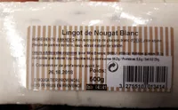 Lingot de nougat blanc