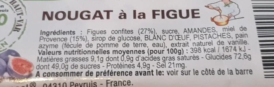 Nougat à la figue