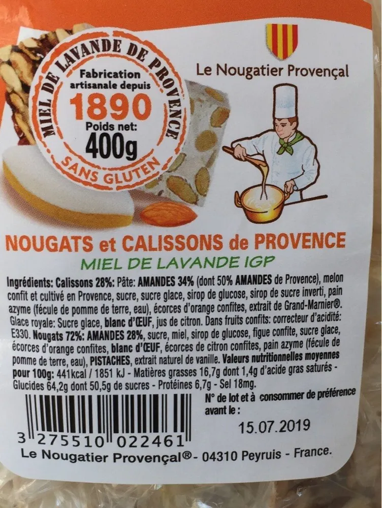 Nougats et calissons de provence