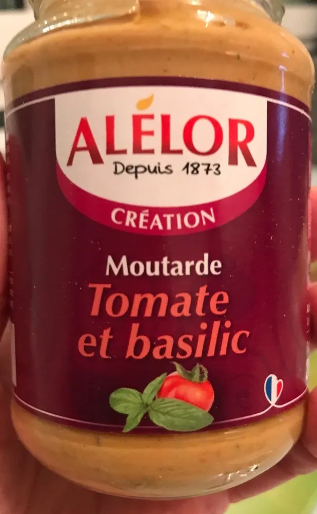 Moutarde tomate et basilic