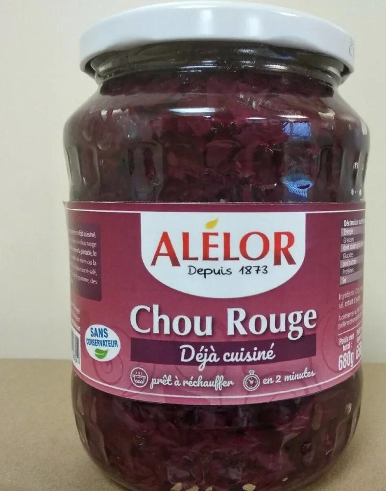 Chou rouge déjà cuisiné 72cl Alélor