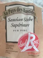 Saucisse Sèche Supérieure Label Rouge Au Pays Des Bastides