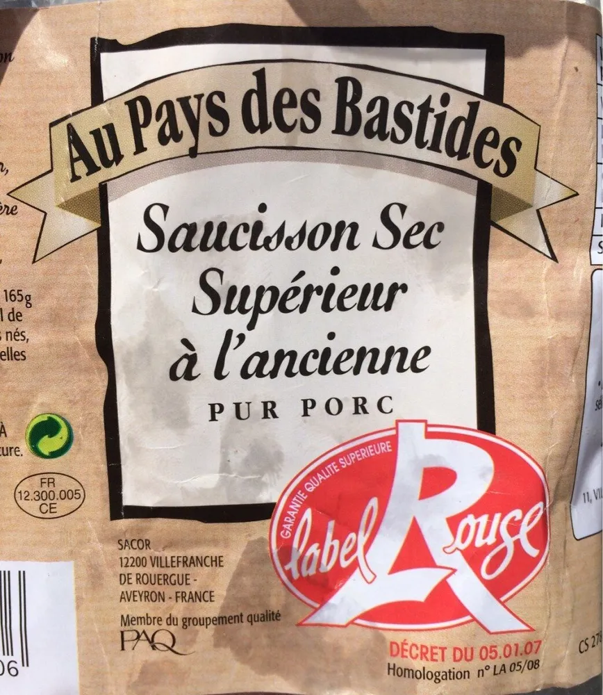 Saucisson sec supérieur à l'ancienne Label Rouge