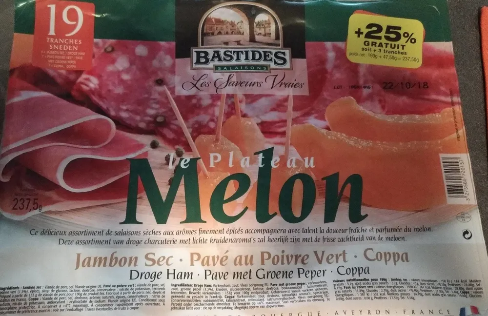 Le plateau du melon