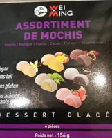 Assortiment de Mochis Glacés : Vanille, Mangue, Fraise,Cacao, Thé Vert, Sésame Noir