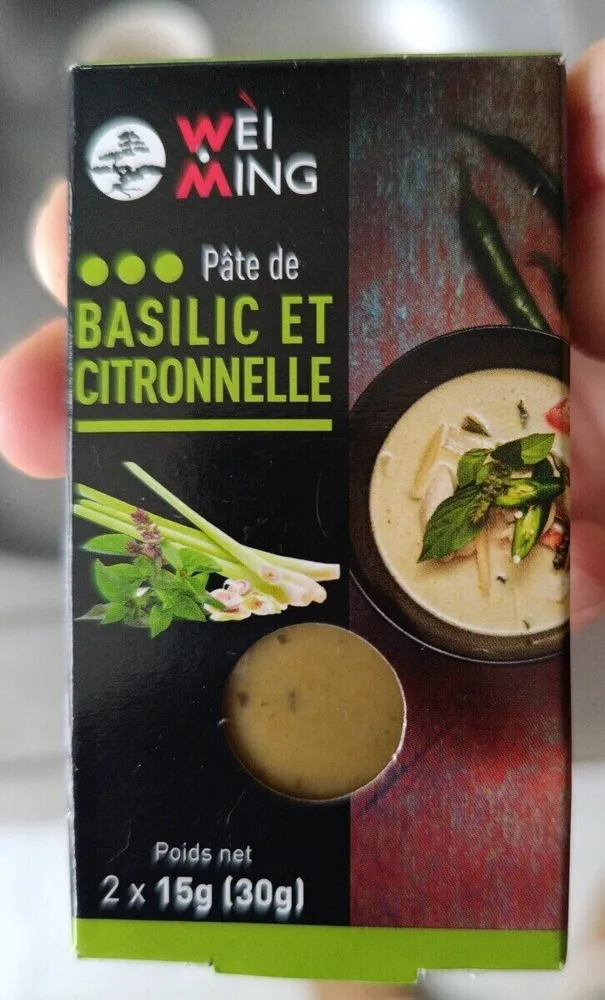 Pâte de basilic et citronelle