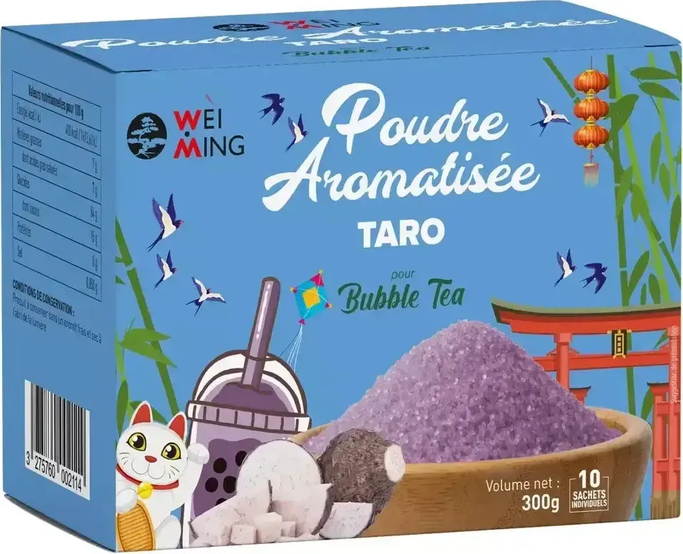 Poudre aromatisée taro pour bubble tea