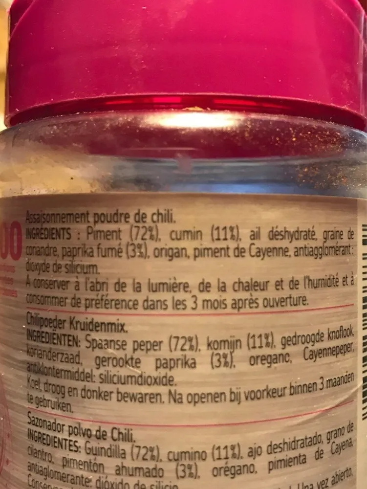 Poudre De Chili Sans Sel Ajouté