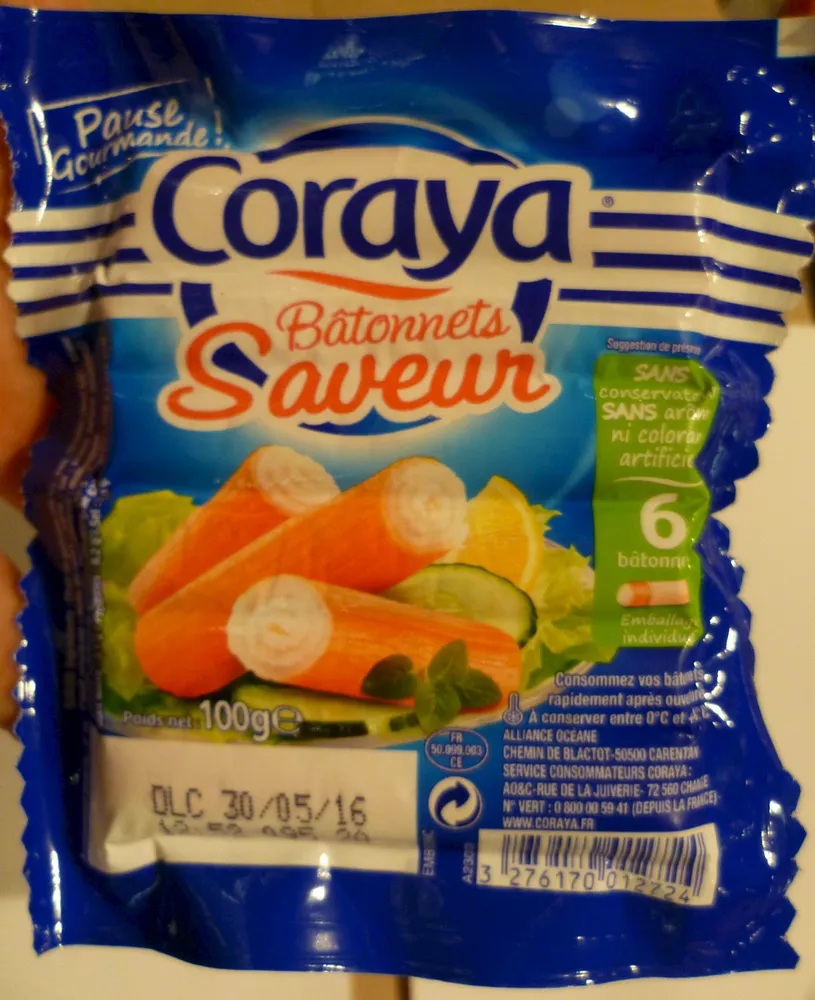 Bâtonnets Saveur Coraya