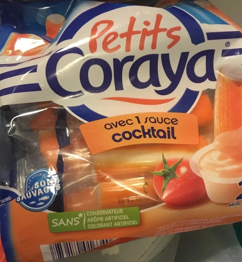 Petits coraya avec 1 sauce cocktail
