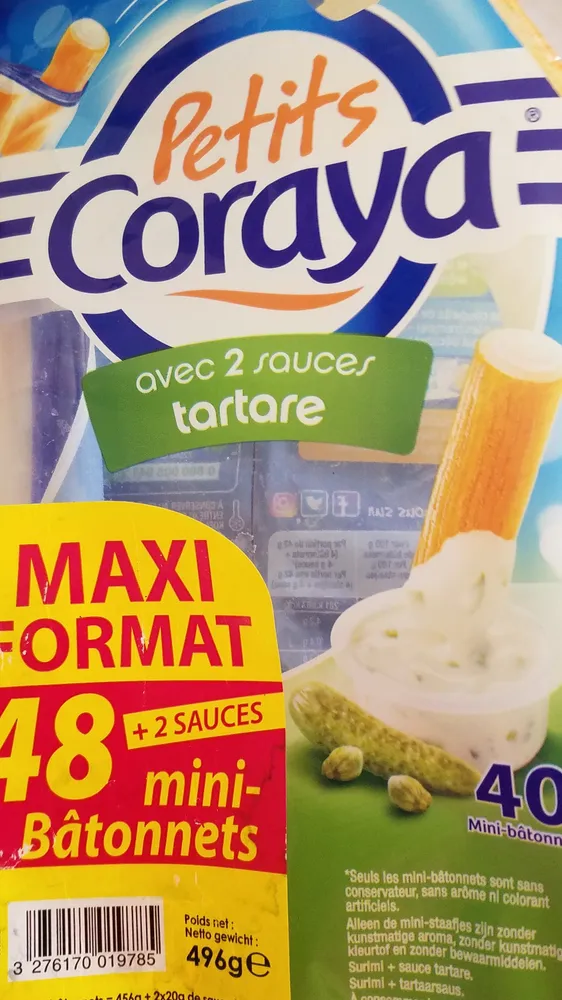 Mini bâtonnets de surimi Coraya Sauce tartare x48