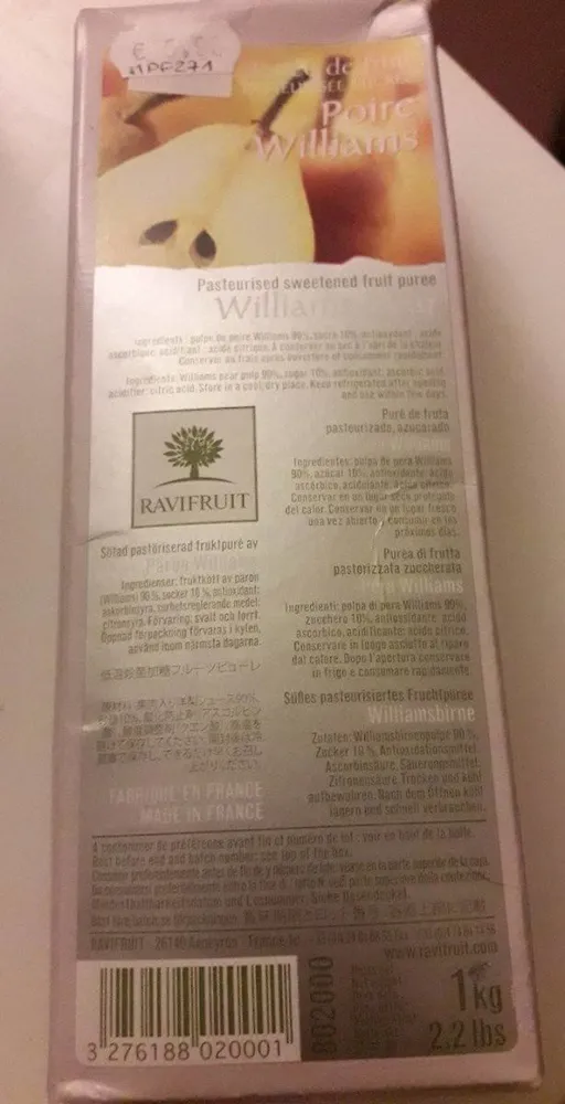 Purée de poire Williams