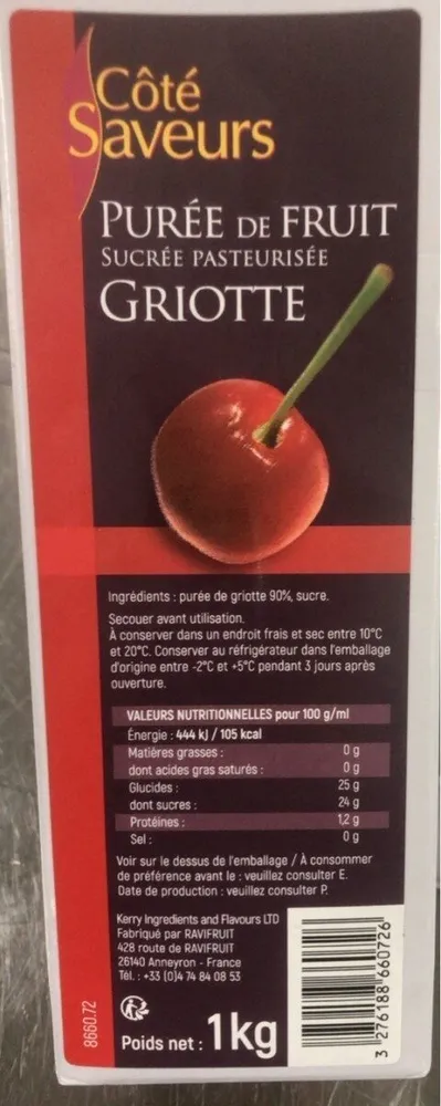Puree de fruit griottes