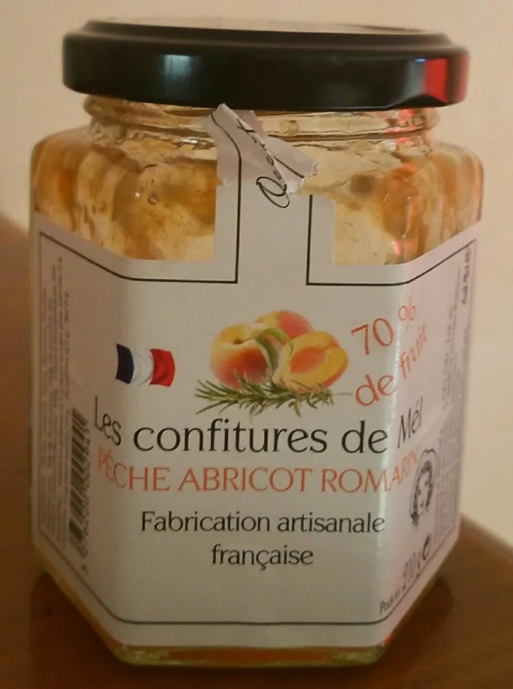Confiture Pêche Abricot Romarin
