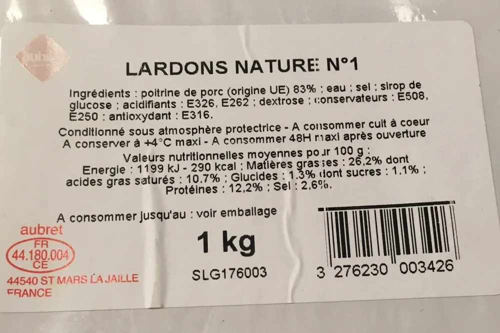 Lardons nature