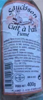 Saucisson cuit à l’ail (fumé)