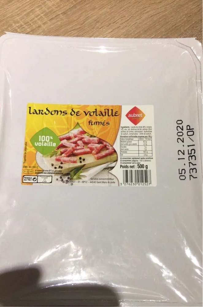 Lardons de volaille fumés