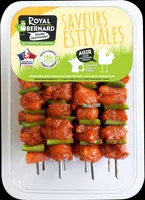 8 brochettes de filet de dinde mariné paprika cumin et poivron vert