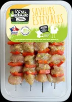 8 brochettes de filet de dinde mariné citron et poivron rouge