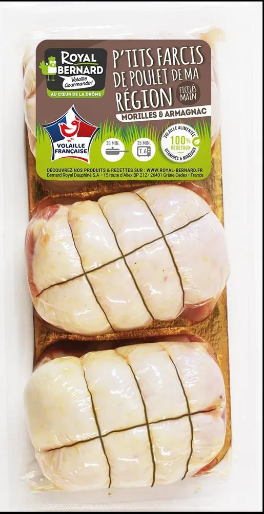 3 P'tits farcis de poulet morilles-armagnac