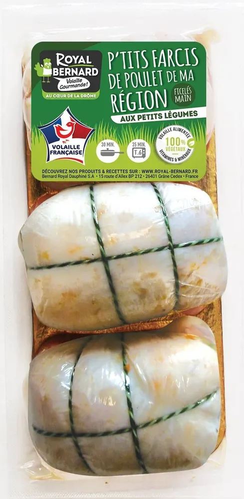 3 P'tits farcis de poulet aux légumes