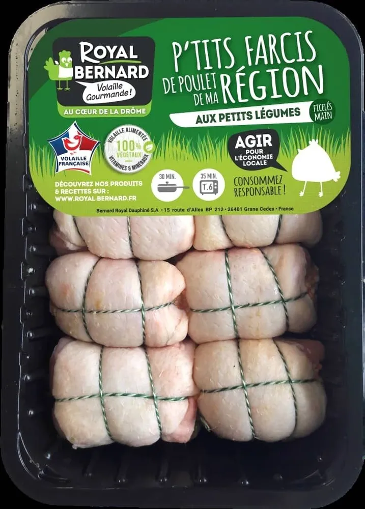 8 P'tits farcis de poulet aux légumes