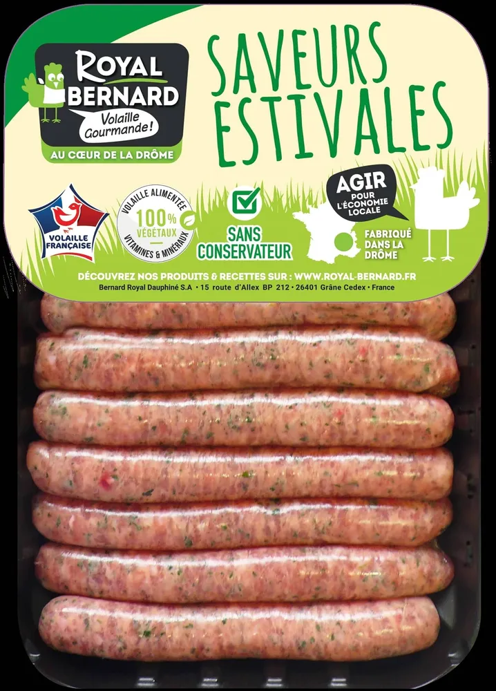 12 saucisses de dinde aux herbes