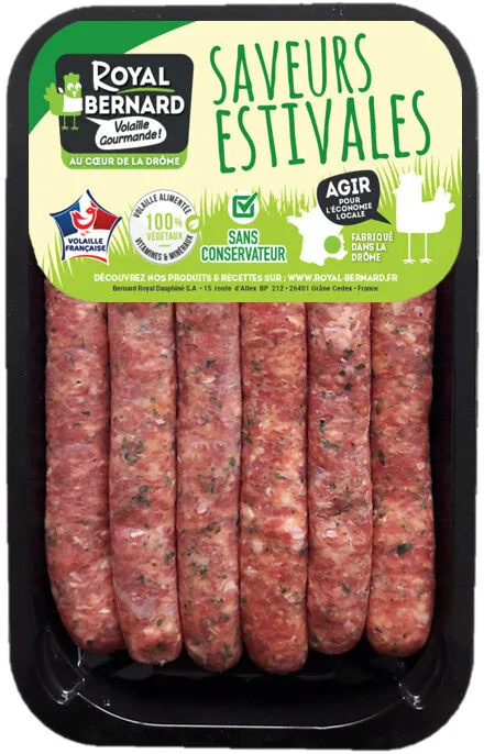 6 saucisses de dinde aux herbes